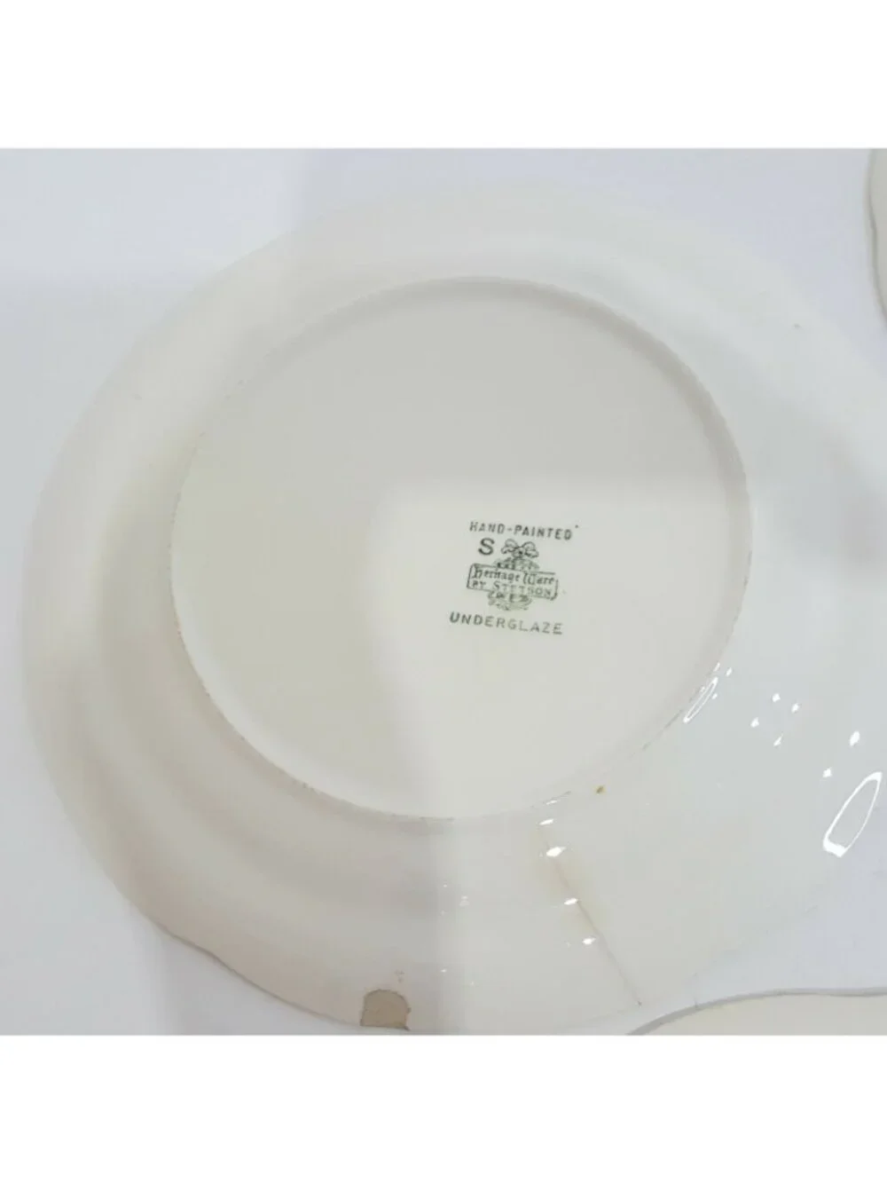 4 Vintage Heritage Ware Stetson Hand Painted Floral Dinner Plate 9.50 Inch White